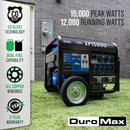 DuroMax XP15000HX 15,000-Watt/12,000-Watt Electric Start Dual Fuel Portable Generator