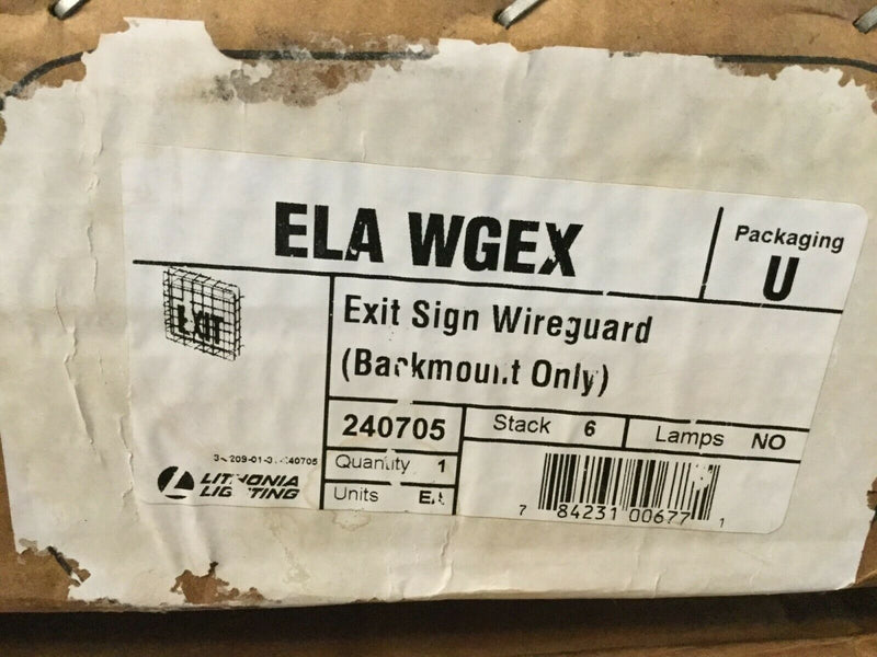 Lithonia ELA WGEX Exit Sign Wireguard 240705