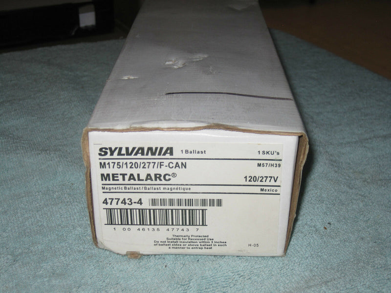Sylvania Metalarc Magnetic Ballast 47743 M175/120/277/F-Can