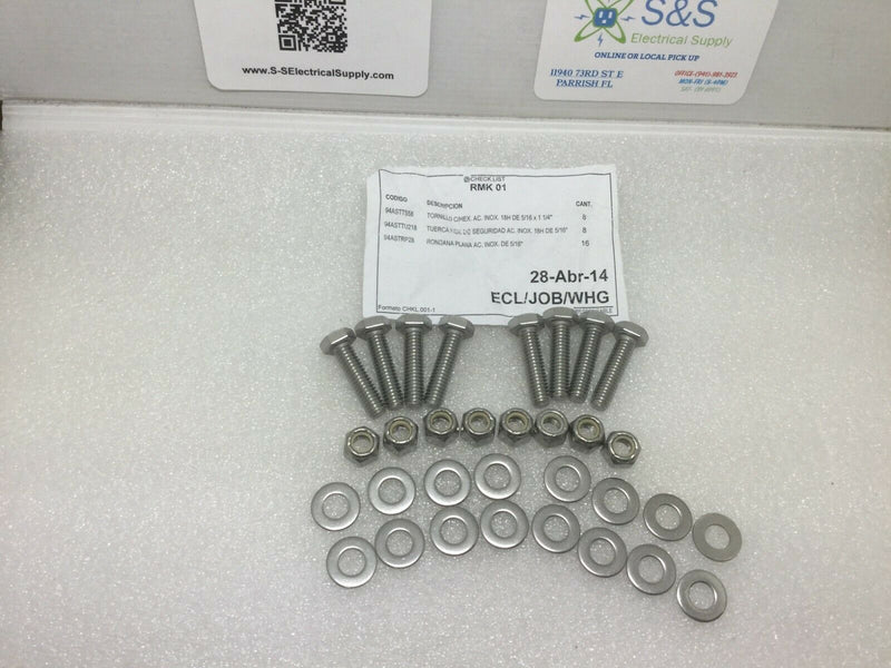 Stainless Steel Nut Kit With Locking Nuts
