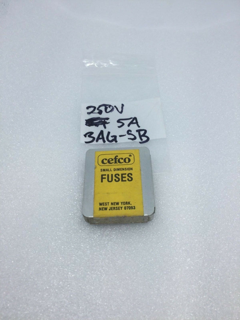 Lot Of 5!!! Cefco 3agsb 5a  Fuse New!!!
