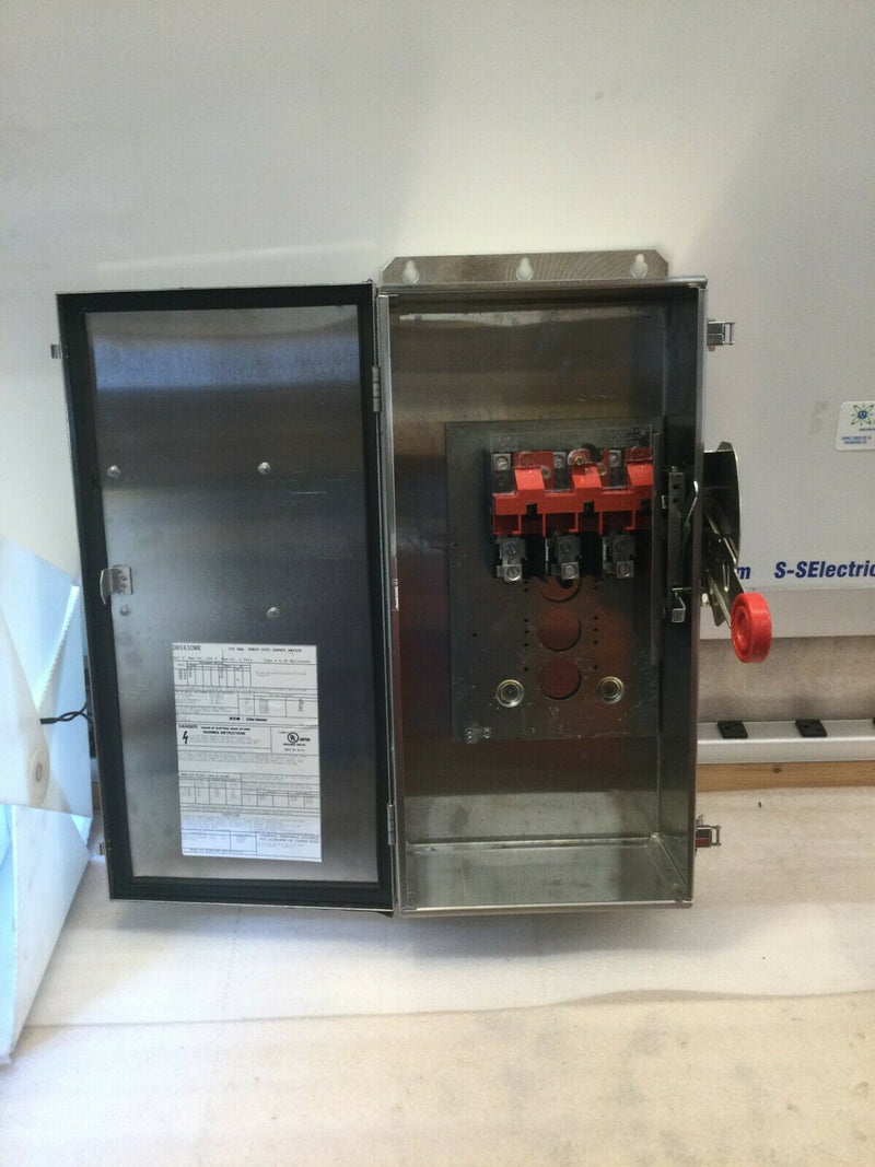 Eaton Cutler Hammer Safety Switch Dh363uwk 100 Amp 600 Volt Non Fusible Type 4 X