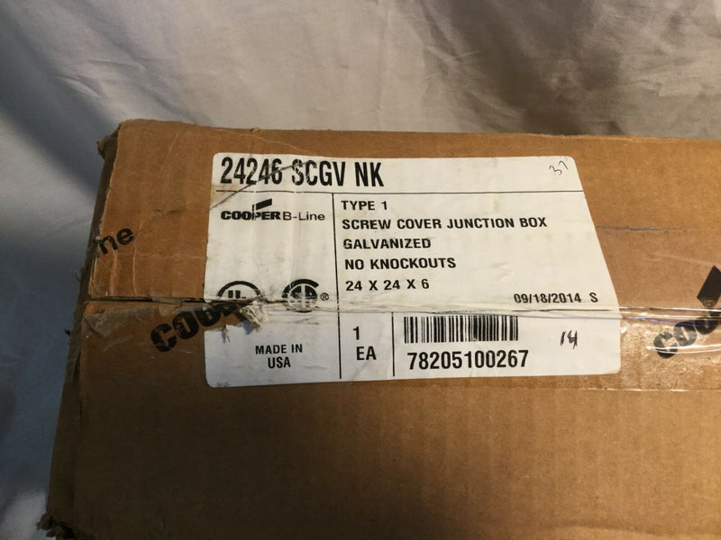 Cooper B-Line 24246SCGV NK Screw Cover Junction Box