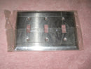 (Lot Of 4) Pass & Seymour Stainless 3 Gang Toggle Switch Cover
