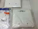 (Lot Of 4) Leviton Plastic Blank 2 Gang Wall Plate Cover 4-1/2 In. Plastic