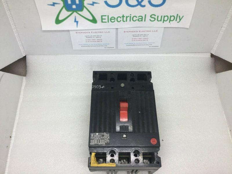 Ge Thed Thed136015  15 Amp 3 Pole 600v Circuit Breaker Black Face Face (Flawed)