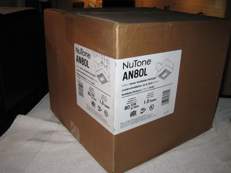 Nutone An80l Invent Single Speed Fan Light, 80 Cfm 1.0 Sones