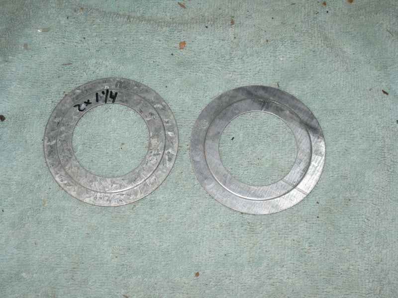 (Lot Of 2) 2" To 1-1/4" Galvanized Steel Conduit Reducing Washer (Washers)