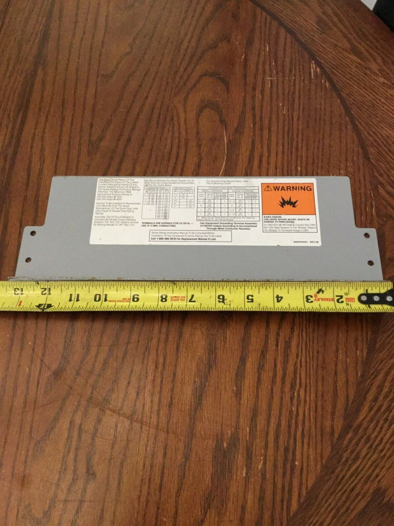 Cutler Hammer Pow-R-Line Prl3a Panel Board Cover