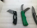 Lot Of 4 Gerber, Miracle-Gro Electricians Knive, Task Force Razor Blade