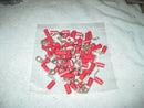 (65) Thomas Betts Red Insulated Ring Terminal Wire Gauge 8 Awg 1/4" Hole 90 Deg