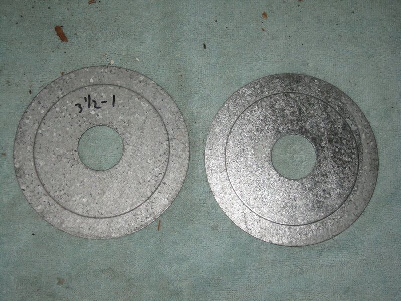 (Lot Of 2) 3-1/2" To 1" Galvanized Steel Conduit Reducing Washer (Washers)