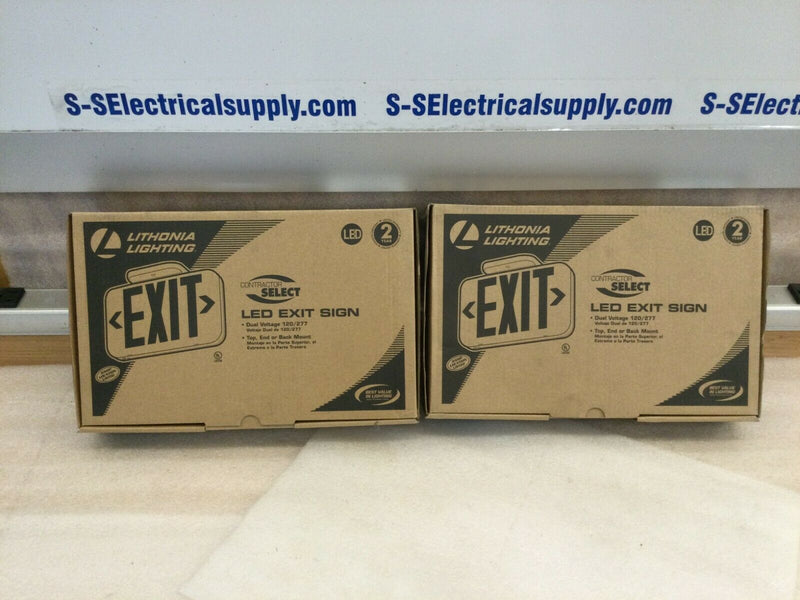 Lithonia Lighting - Led Exit Sign - 120/277 Dual Voltage,  Exr Led El M6