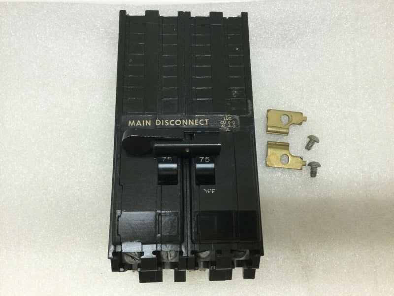 Square D Q1-275 Q1275 4-Pole 75 Amp Plug In Circuit Breaker