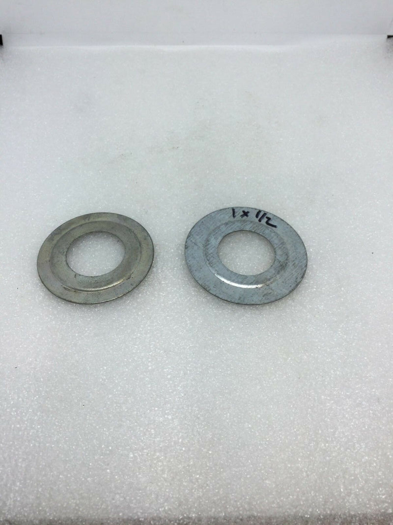 (Lot Of 2) 1" To 1/2" Galvanized Steel Conduit Reducing Washer (Washers)