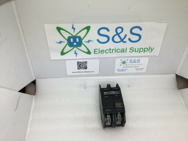 GE General Electric THQE2160 60 Amp 2 Pole 120/240vac 50/60hz Circuit Breaker