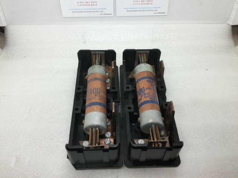 Ite Walker 100 Amp 240volt Fuse Pullout Horizontal Slot  Fuse Block With Fuses