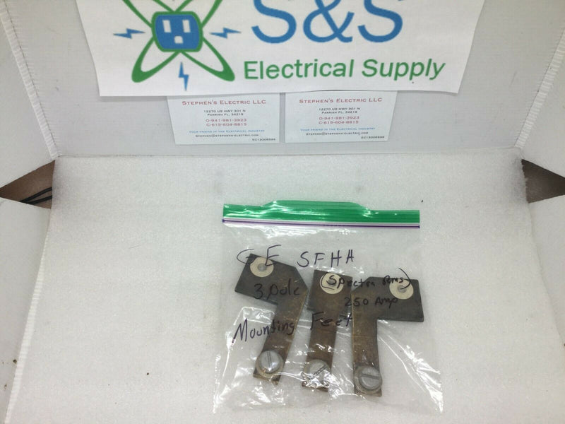 Ge Spectra Circuit Breaker Mounting Feet Only 250amp Rated Sfha 3 Pole Copper