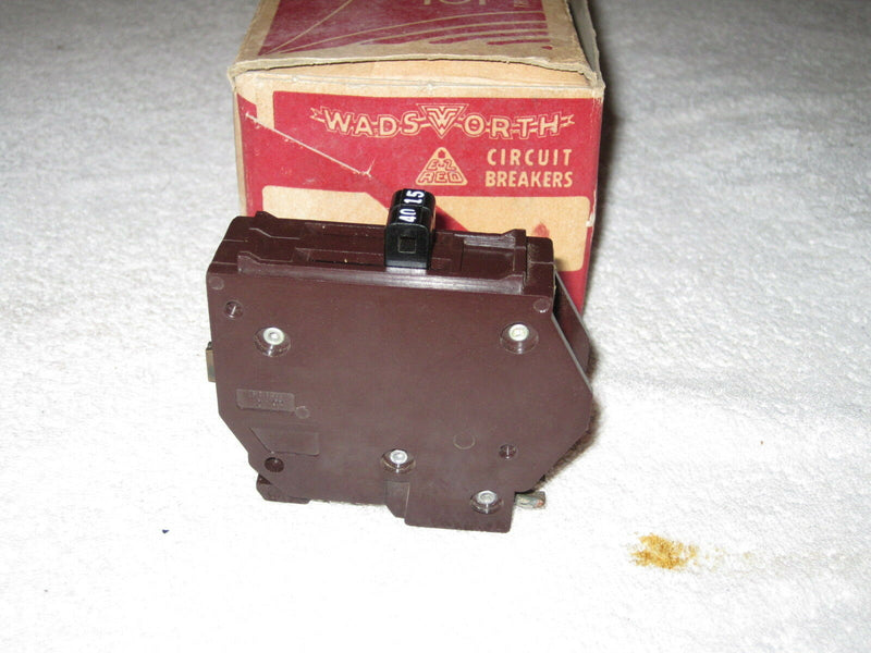 Wadsworth Circuit Breaker B1540 15 40 Twin, 2p Type B  (Metal Tabs)  B21540