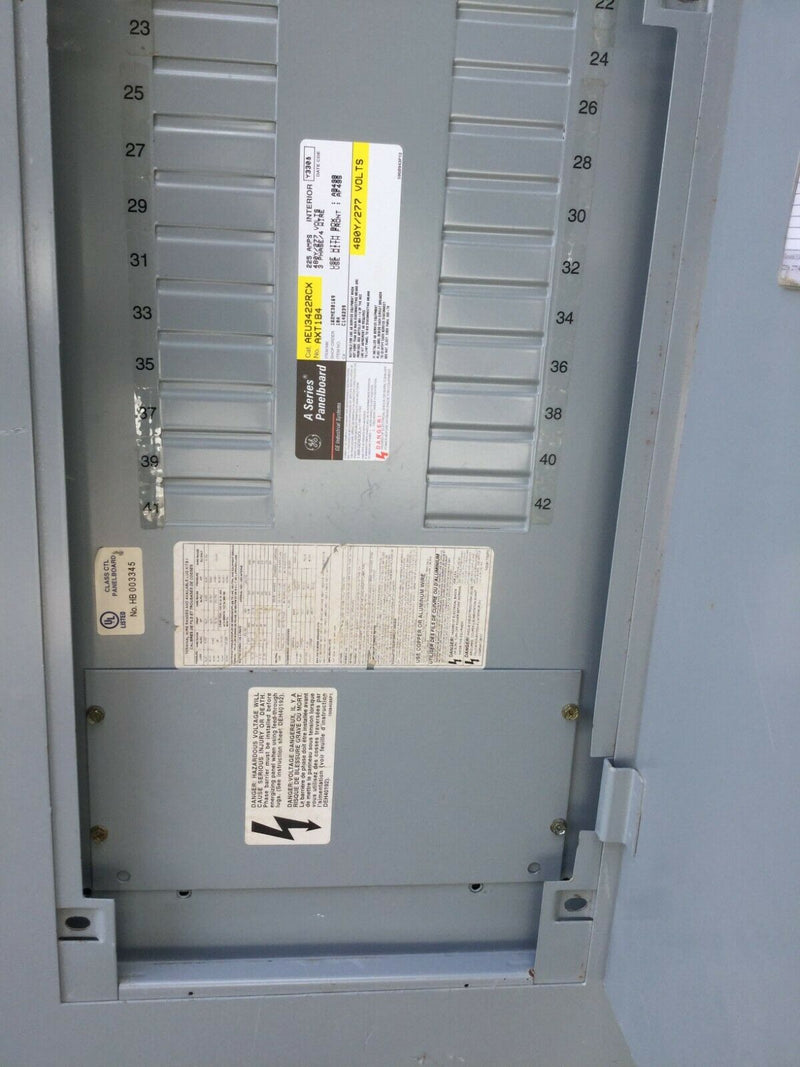 General Electric Aeu3422rcx 225 Amp 480y/227v 3 Phase 4 Wire Panelboard