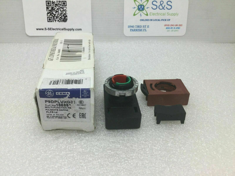 GE P9DPLVRG01 Multi-Head Push Button llum 22mm Plastic
