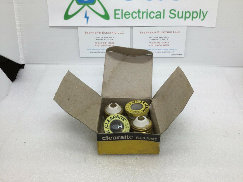 (4) Clearsite 20a 125v Plug In Fuses Cp-20 Box Of 4