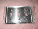 (Lot Of 4) Pass & Seymour Stainless 3 Gang Toggle Switch Cover