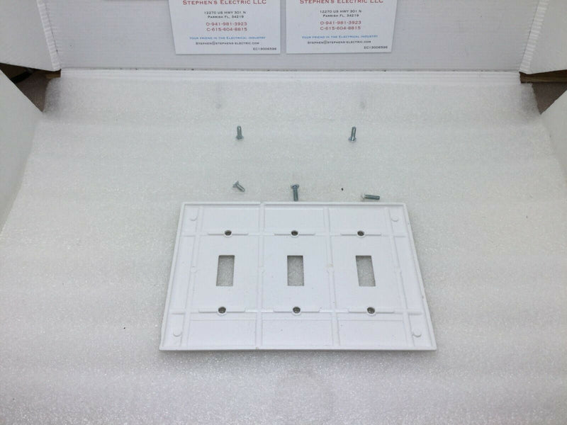 Toggle Switch 3-Gang Wall Plate Cover White