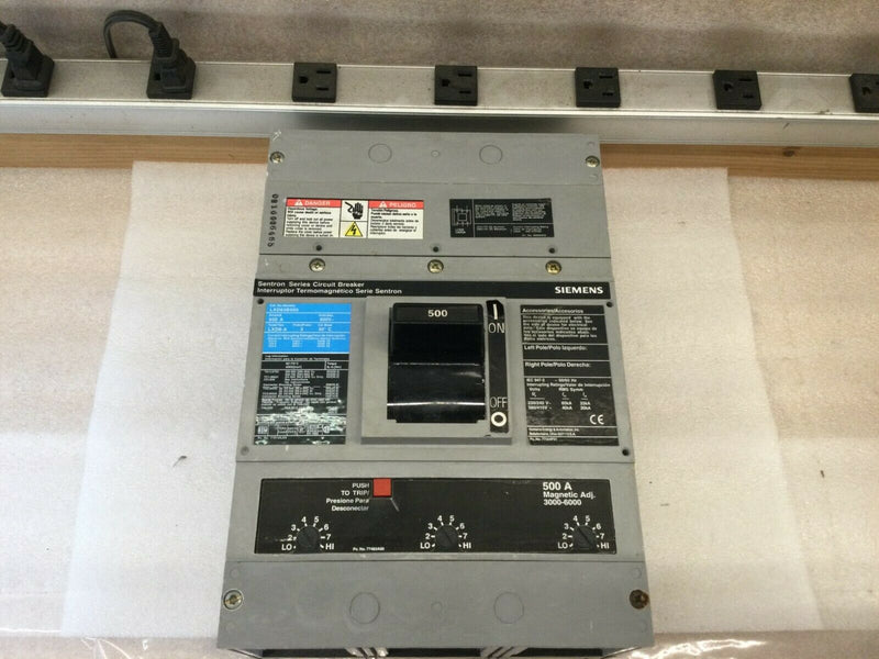 Ite Siemens Lxd63b500 3 Pole 500 Amp 600v Circuit Breaker