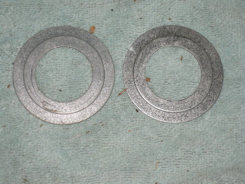 (Lot Of 2) 1-1/2" To 1" Galvanized Steel Conduit Reducing Washer (Washers)