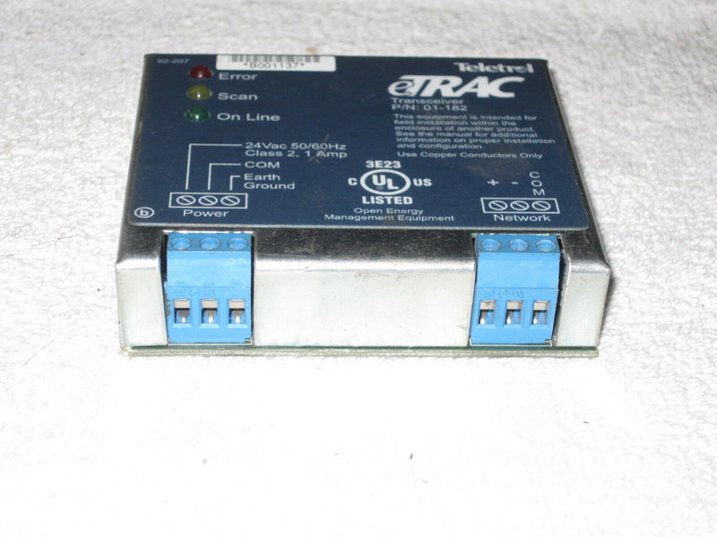 Teletrol/Etrac Transceiver P/N 01-182 E-Building System Controller