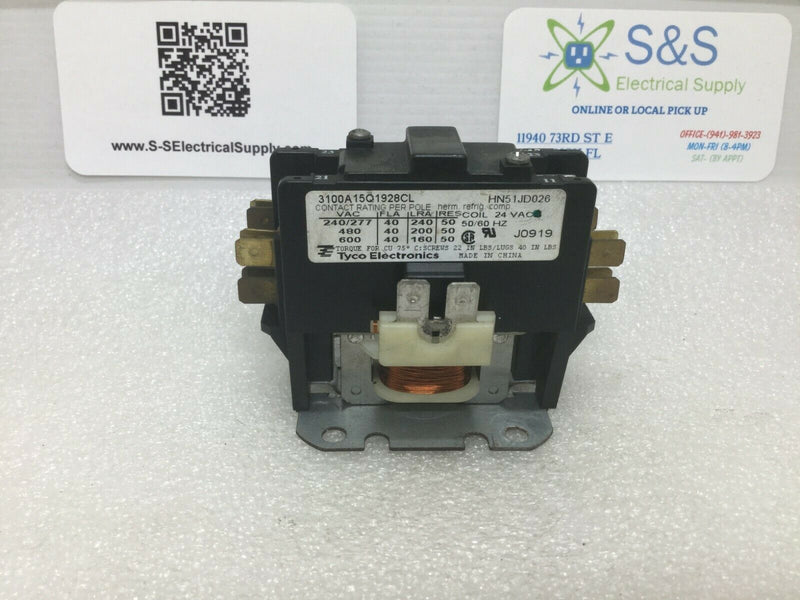 Tyco/Products Unlimited 3100-15Q1928C 240V 2 Pole 40A Contactor HN51JD024