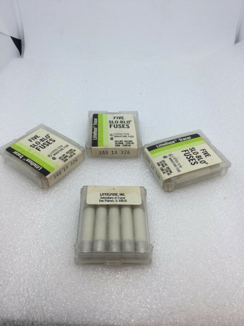 Lot Of 20!!!! New Littelfuse 3ab 1a 326