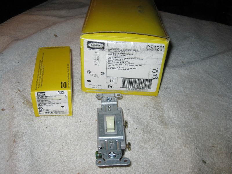Hubbell Single Pole Switch Cs120i 20 Amp 120/277v - New