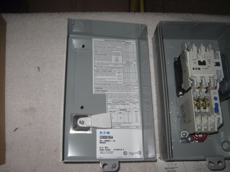 Eaton Ecn0501baa Nema Sz 0, Type 1, Non-Reversing, Starter
