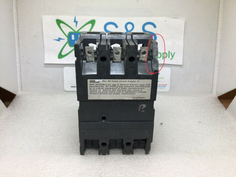 GE SELA36AT0100 Spectra Circuit Breaker 100 Amp 3 Pole SRPE100A100-Flawed