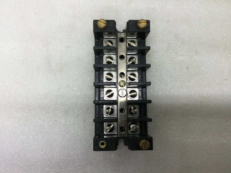 Dual Row 6 Positions Screw Terminal Electric Barrier Strip Block 600v