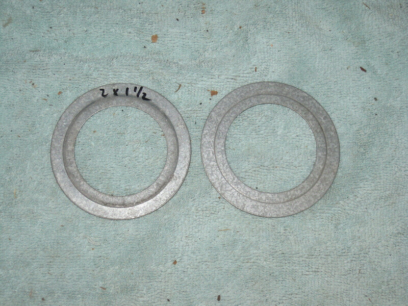 (Lot Of 2) 2" To 1-1/2" Galvanized Steel Conduit Reducing Washer (Washers)