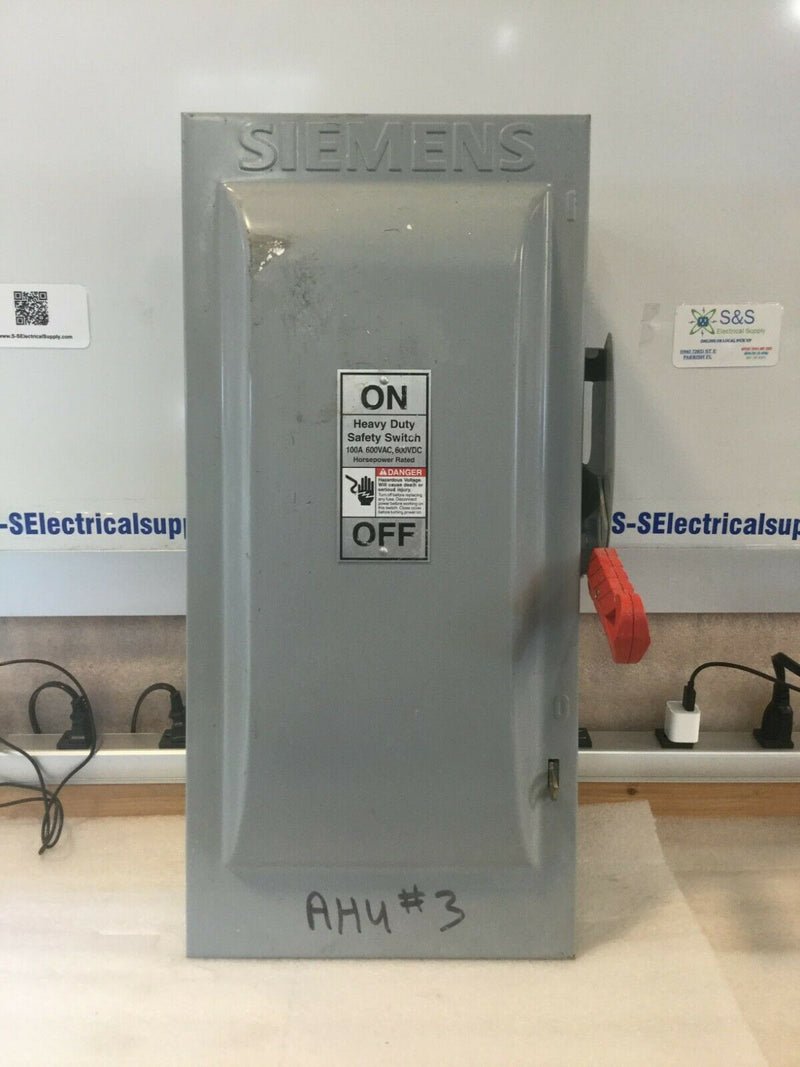 Siemens Hnf363 Heavy Duty Safety Switch 100a 600v Non-Fused