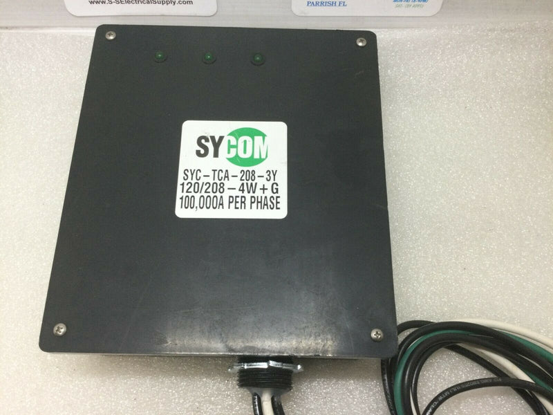 Sycom Syc-Tca-208-3y 3-Phase Wye Lightning Arrester Power Conditioner Surge