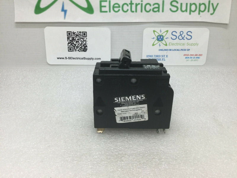 Siemens D250 2 Pole 50 Amp Type QD Circuit Breaker