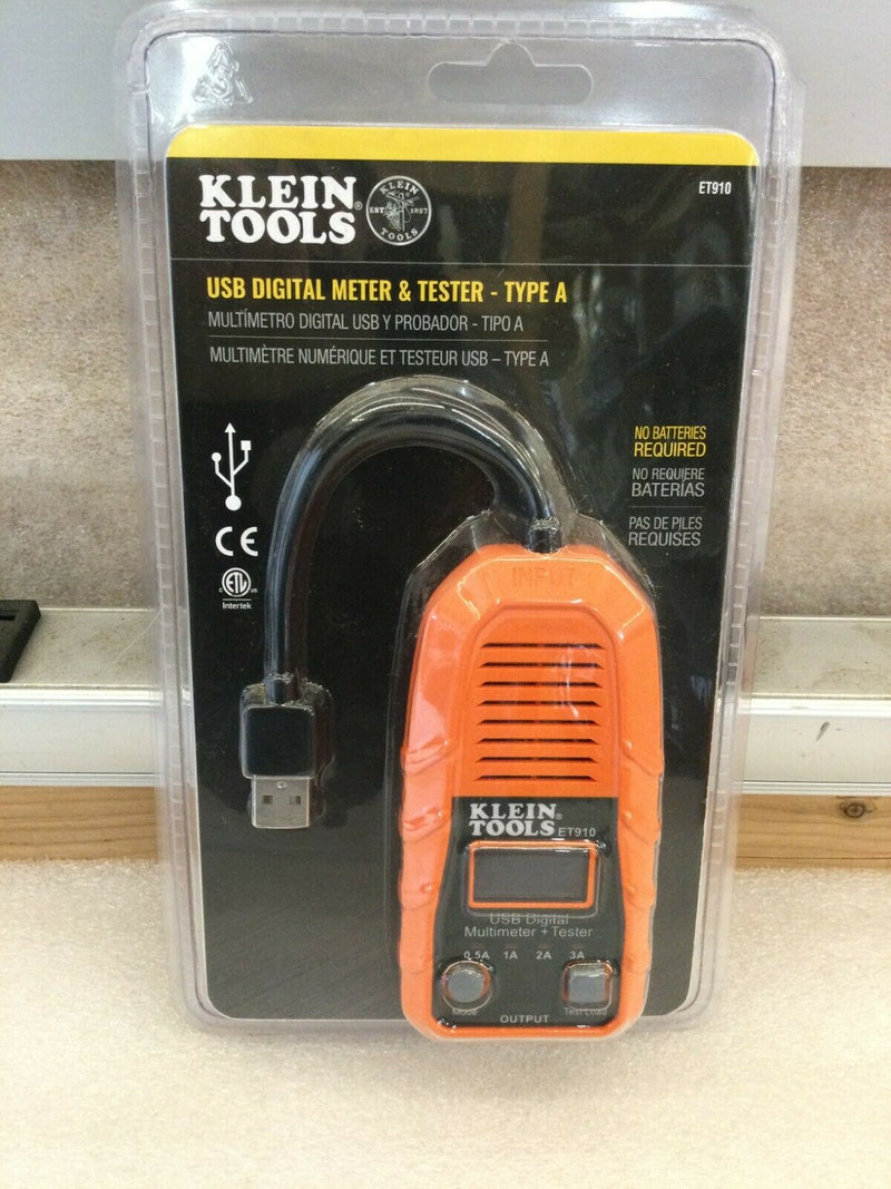 Klein Tools Et910 Usb Digital Meter And Tester Usb-A Type A Batteries Not Needed