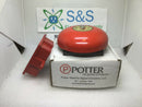 Potter Fire Alarm 6" Inch Red Bell Pba-1206 120vac