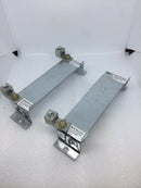 Lot Of 2 Din Rail Mount Bracket Equipment Rack With Grounding Lug  A890077p01