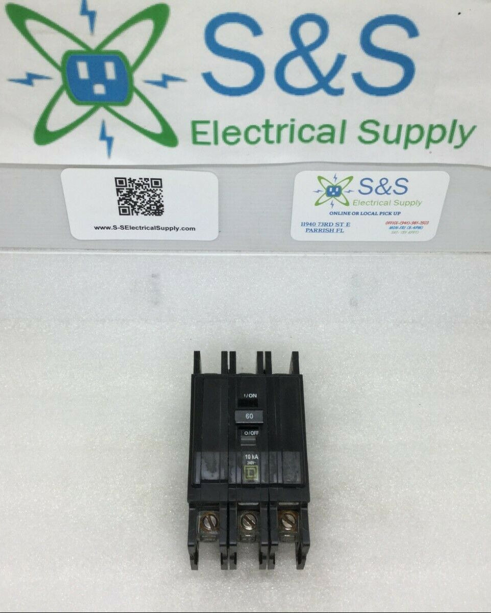 Square D Qou360 3 Pole 60a Circuit Breaker Din Rail Type 60 Amp