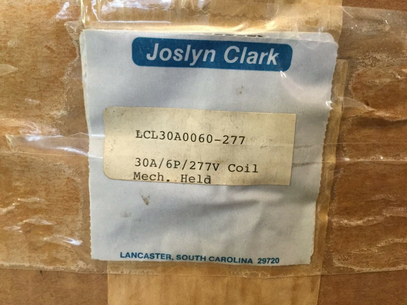 Joslyn Clark Lcl30a0060-277 30 Amp 6 Pole 277v Coil  Lcl30u0.40