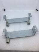 Lot Of 2 Din Rail Mount Bracket Equipment Rack With Grounding Lug  A890077p01