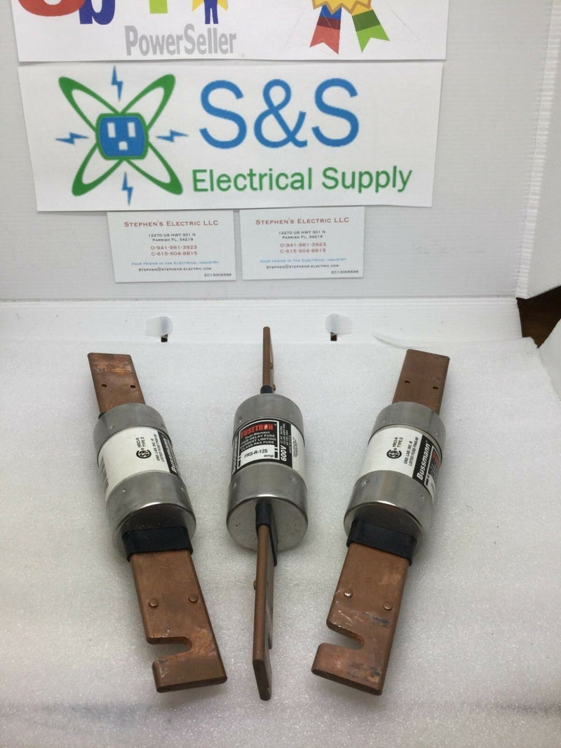 (Lot Of 3) Fusetron FRS-R-125 Dual Element Time Delay Current Limiting Fuse