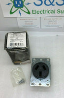 Pass & Seymour 3890-CC6 Straight Blade Receptacle 50 Amp 125/250v Black 3890CC6