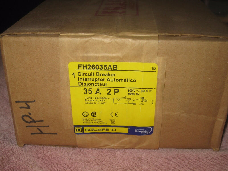 Square D Fh26035ab 2 Pole 35a 600v Circuit Breaker New In Sealed Box